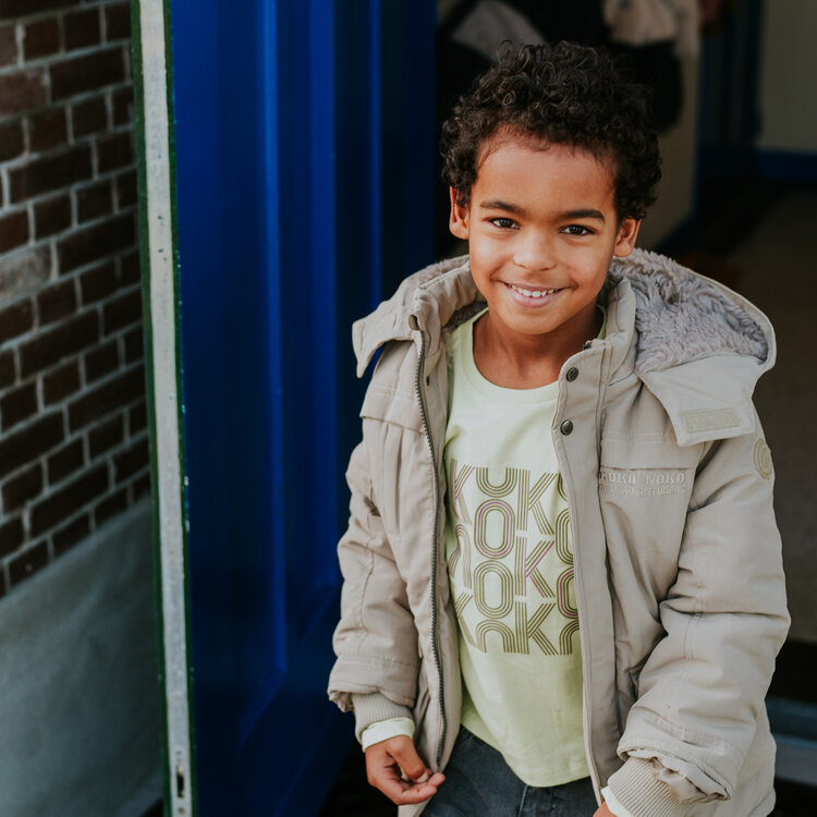 Koko Noko Jungen-Winterjacke salbeigrün, Parka, wasserabweisend | M60853-37