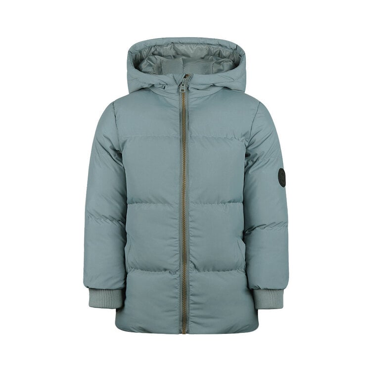 Koko Noko jongens winterjas grijsgroen parka waterafstotend | M60895-37