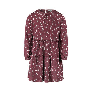 Koko Noko Mädchen-Kleid dunkelviolett, Blumenmuster