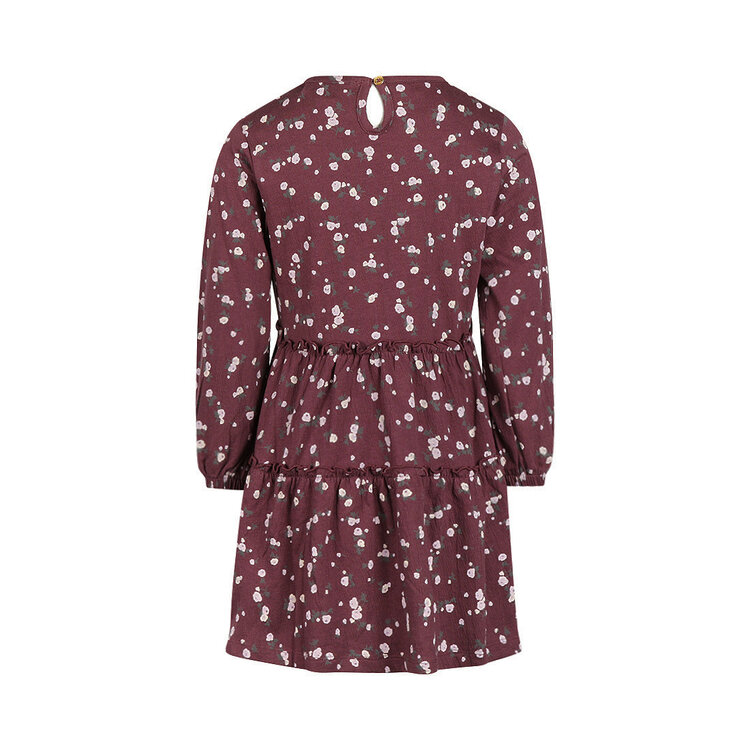 Koko Noko Mädchen-Kleid dunkelviolett, Blumenmuster | M60905-37
