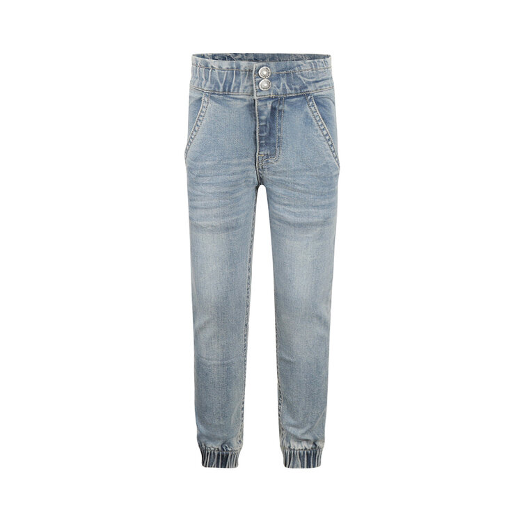 Koko Noko meisjes jeans loose fit blauw elastiek | M60909-37