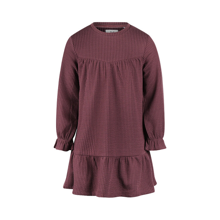 Koko Noko Mädchenkleid, dunkelviolett, aus Rippstrick | M60914-37