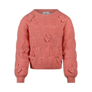 Koko Noko Mädchenpullover, terra, gestrickt, mit Schleifen