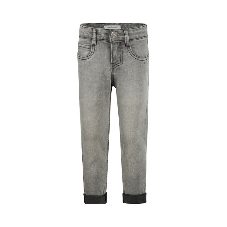 Koko Noko Mädchenjeans, locker geschnitten, grau, Denim | M60921-37