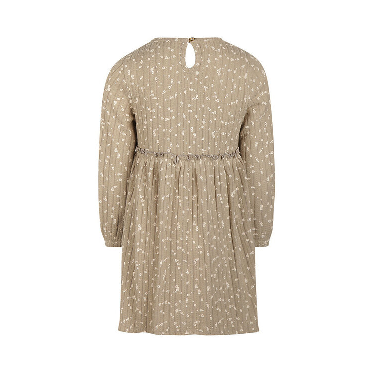 Koko Noko Mädchenkleid taupe mit Blumenmuster | M60922-37