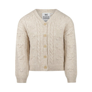 Koko Noko girls’ cardigan, off-white, knitted
