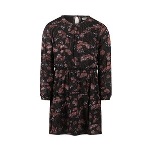 Koko Noko Mädchenkleid, schwarz, mit Blumenmuster