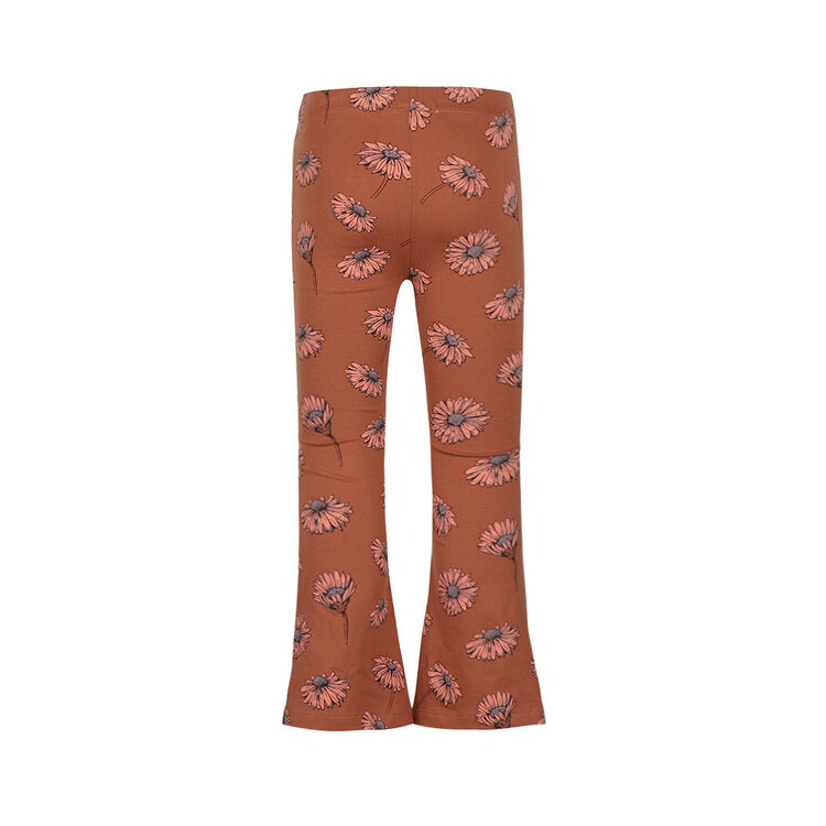 Koko Noko girls’ flared leggings, brown, floral | M60950-37
