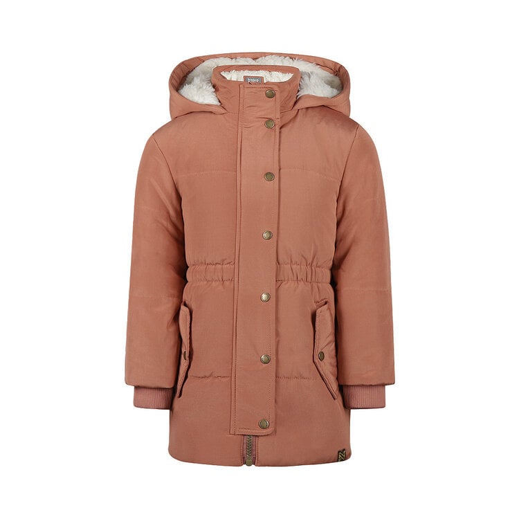 Koko Noko meisjes winterjas bruin parka waterafstotend | M60954-37