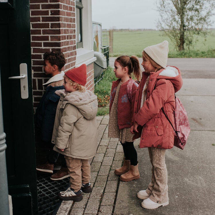 Koko Noko meisjes winterjas bruin parka waterafstotend | M60954-37