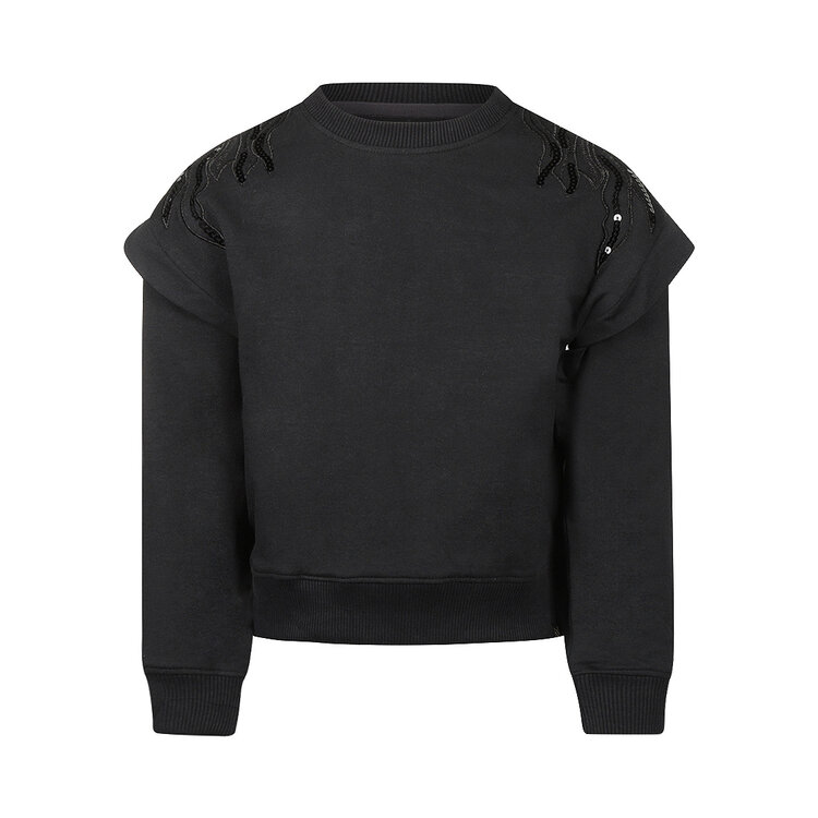 Koko Noko girls’ jumper, black with sequins | M60960-37