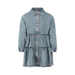 Koko Noko girls’ light blue denim button-through dress