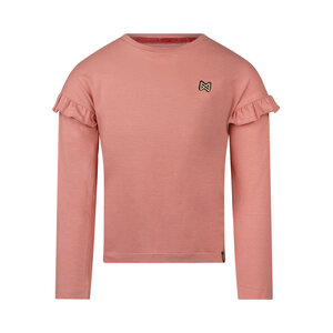 Koko Noko Mädchen-Langarmshirt, rosa, mit Rüschen, Stretch