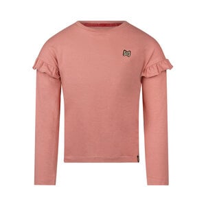Koko Noko meisjes longsleeve roze ruffles stretch