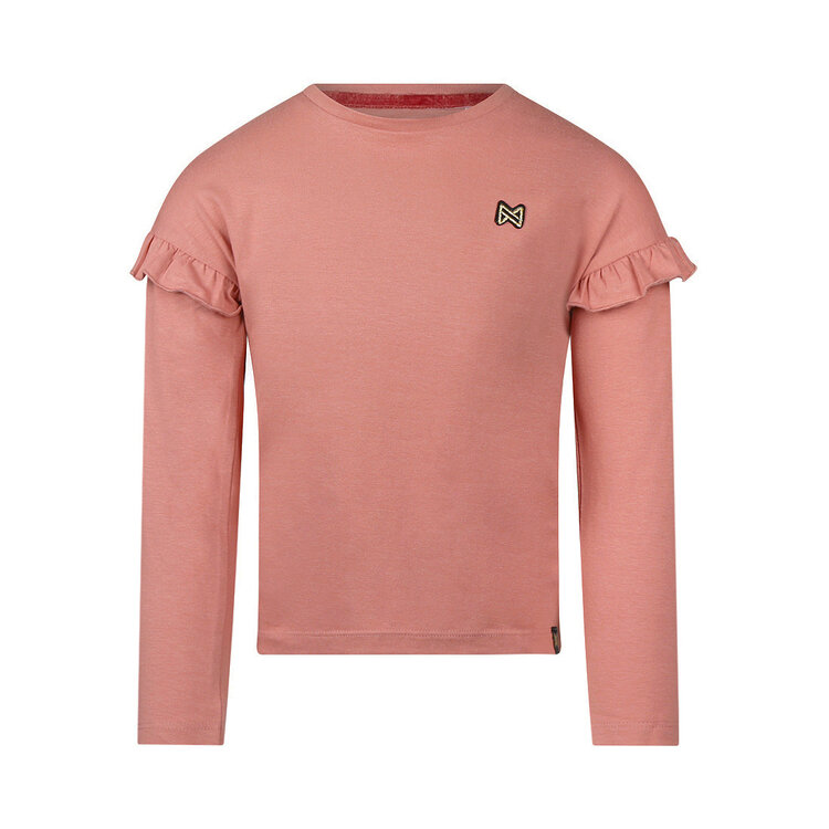 Koko Noko Mädchen-Langarmshirt, rosa, mit Rüschen, Stretch | M60988-37