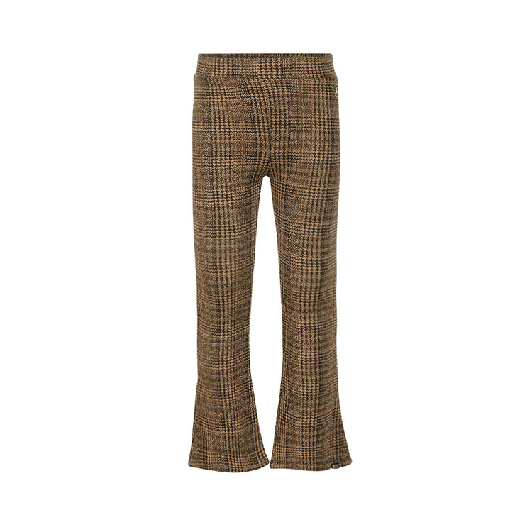 Koko Noko girls’ flared trousers, black and brown checked | M60963-37