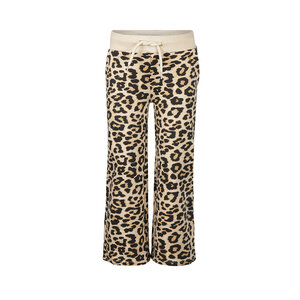 Koko Noko Mädchen-Jogginghose mit weitem Bein, cremefarben, mit Leopardenmuster