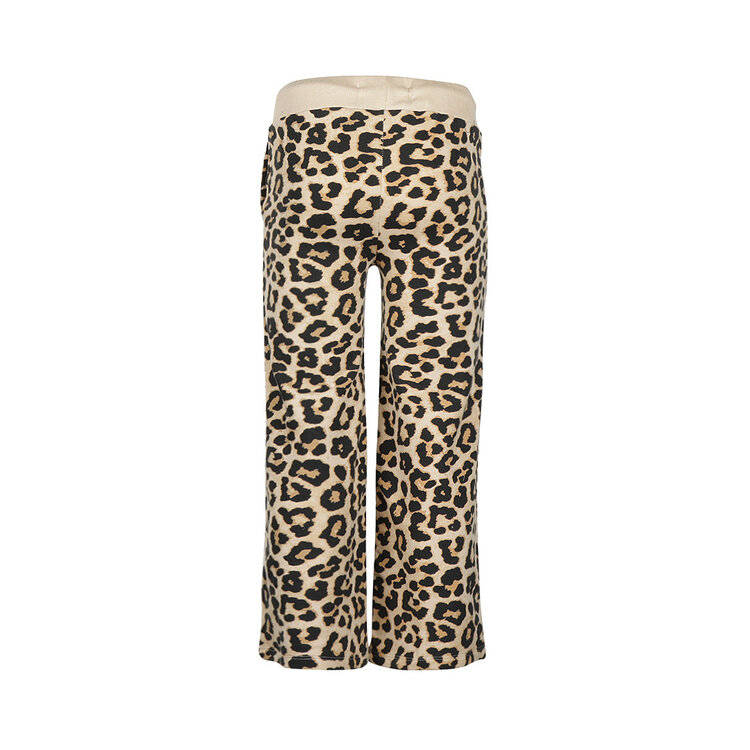 Koko Noko Mädchen-Jogginghose mit weitem Bein, cremefarben, mit Leopardenmuster | M60967-37