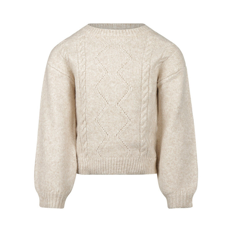 Koko Noko meisjes trui off white gebreid | M60969-37