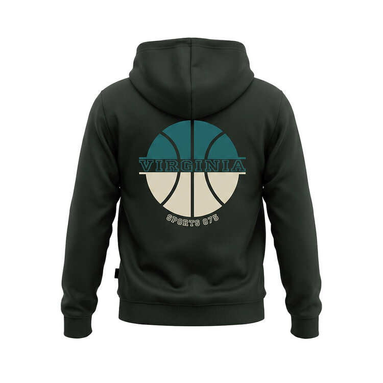 Koko Noko boys’ hoodie, dark green, back print | MX60800-37