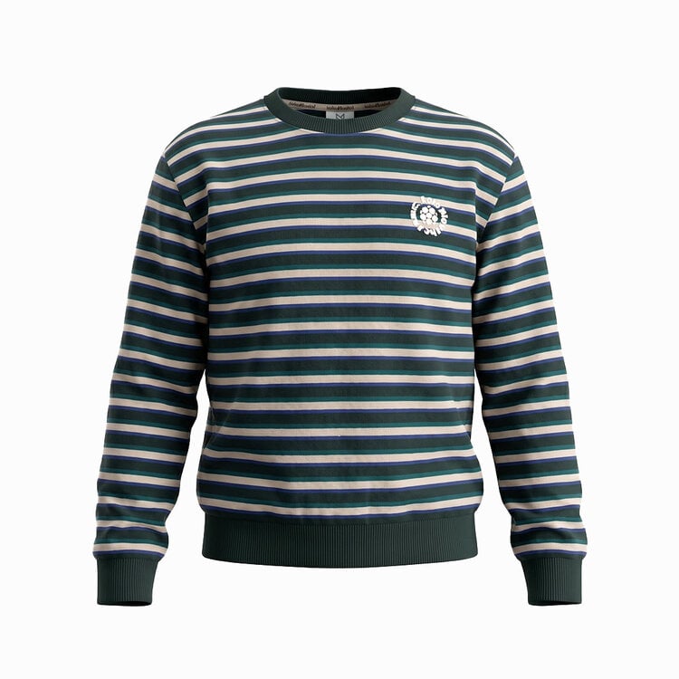Koko Noko boys’ jumper, dark green striped | MX60802-37