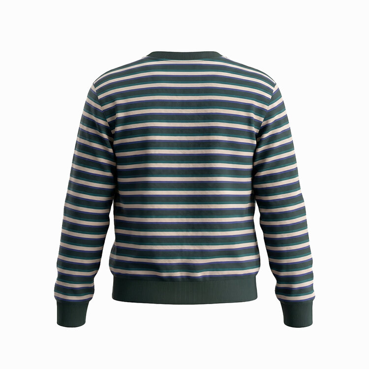 Koko Noko Jungen-Pullover dunkelgrün gestreift | MX60802-37