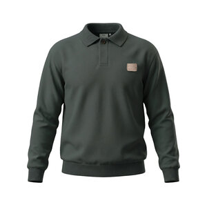 Koko Noko jongens sweater polokraag donkergroen California
