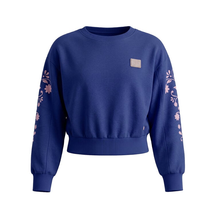 Koko Noko meisjes sweater blauw bloemen | MX60903-37