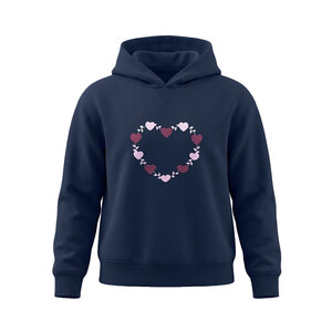 Koko Noko Mädchen-Hoodie, dunkelblau, Herzchen