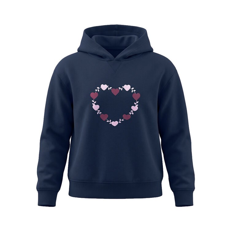 Koko Noko Mädchen-Hoodie, dunkelblau, Herzchen | MX60907-37