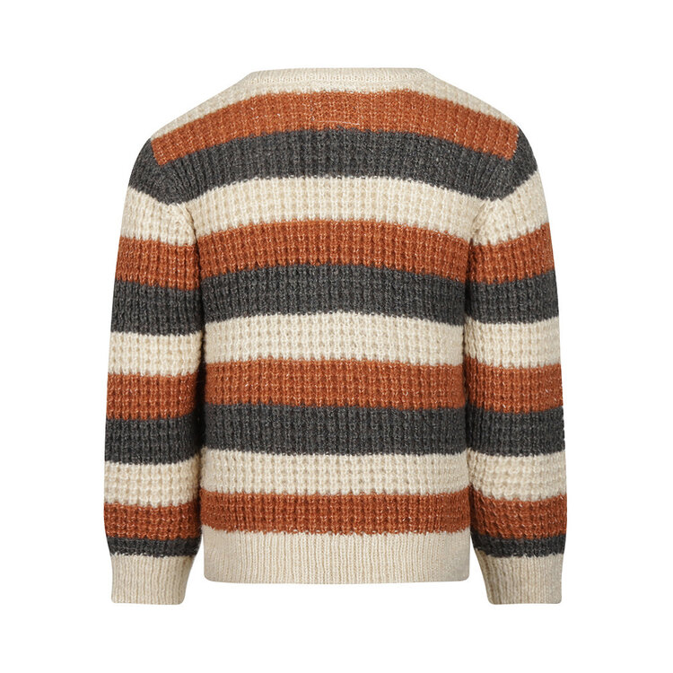 Koko Noko jongens trui oranje streep breisel | M60826-37