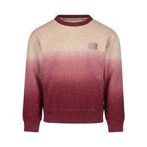 Koko Noko Jungen-Sweatshirt, locker geschnitten, rot-beige Ombré