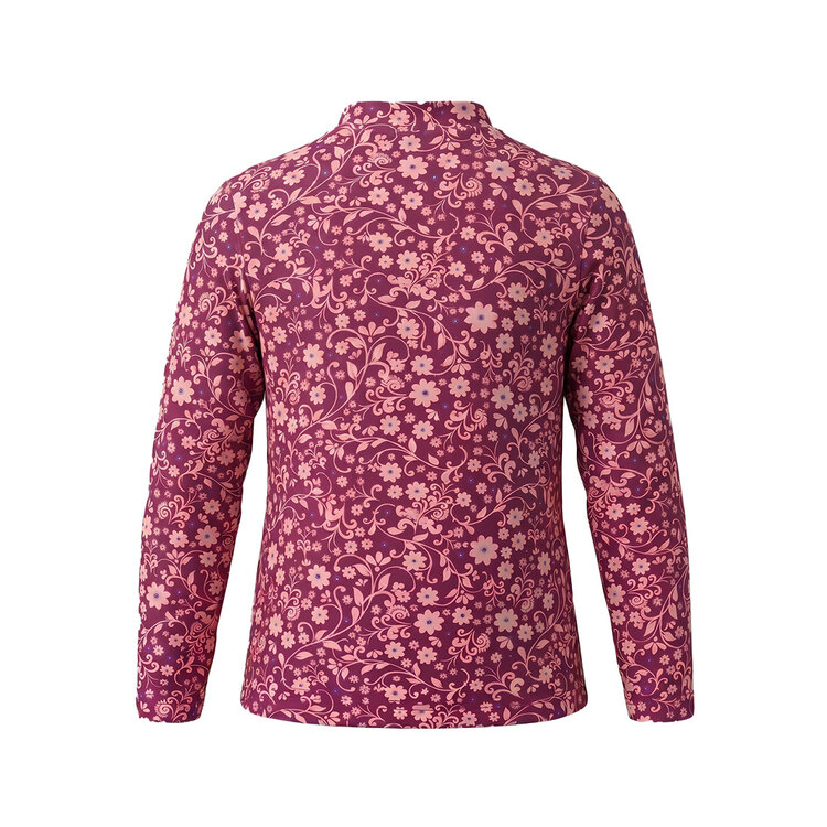 Koko Noko Mädchen-Langarmshirt lila Blumen | MX60901-37