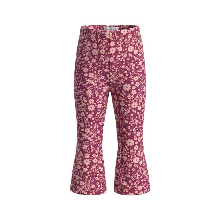 Koko Noko meisjes tregging flared paars bloemen | MX60902-37