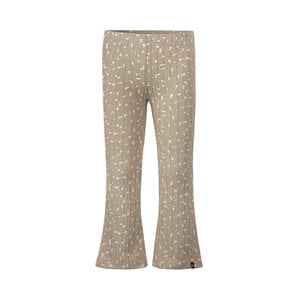Koko Noko Mädchen-Hose mit ausgestelltem Bein taupe mit Blumenmuster