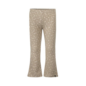 Koko Noko meisjes flared broek taupe bloemen