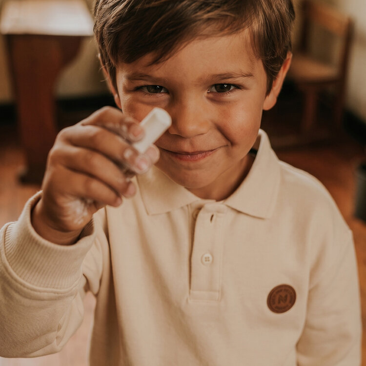 Koko Noko boys’ polo jumper, off-white | M60866-37VGT