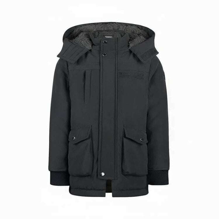 Koko Noko jongens winterjas donkergrijs parka waterafstotend | M60877-37VGT