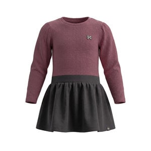 Koko Noko Mädchenkleid dunkelviolett, schwarz