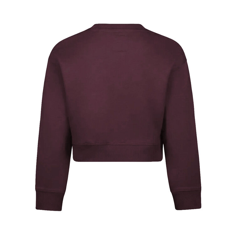 Koko Noko girls’ jumper, dark purple, cropped | M60966-37VGT