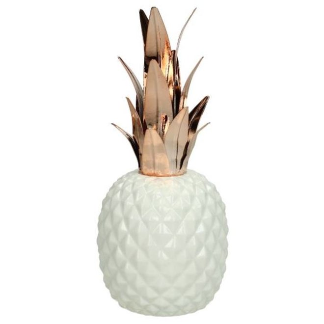 Ornament Pineapple Copper 24x11x11cm