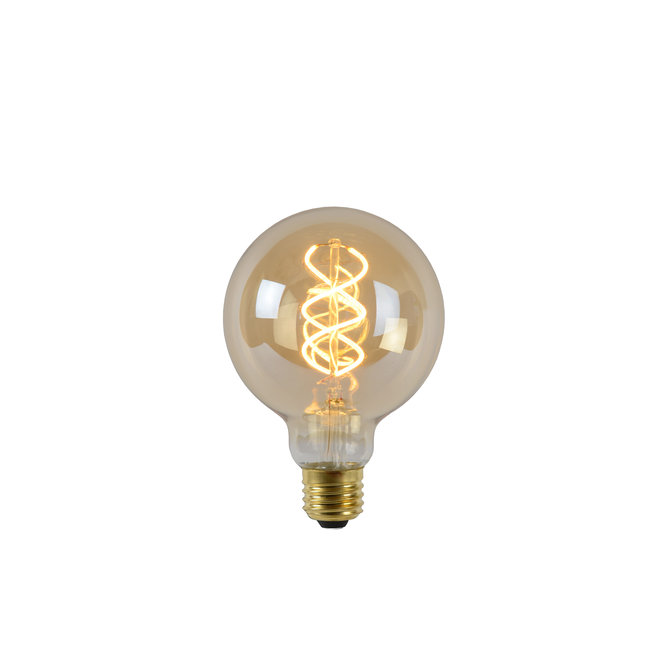 LED Bulb - Filament lamp - Ø 9,5 cm - LED Dimb. - E27 - 1x5W 2200K - Amber