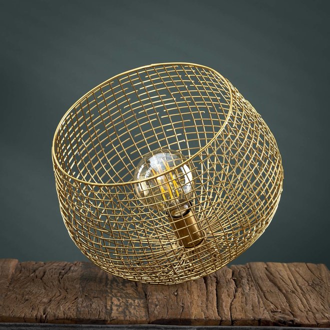 Tafellamp Ø33 basket wire / Goudkleurig