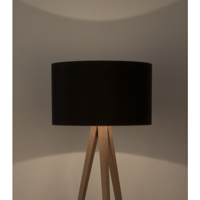 Vloerlamp Tripod Wood - Zwart