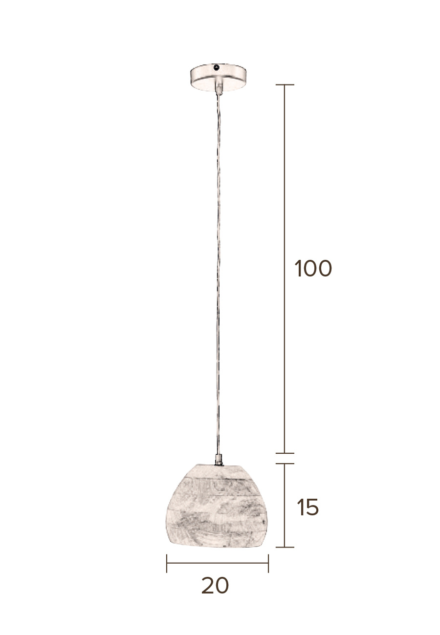 Balling variabel aangrenzend Dutchbone Hanglamp Woody - Industrieel Wonen