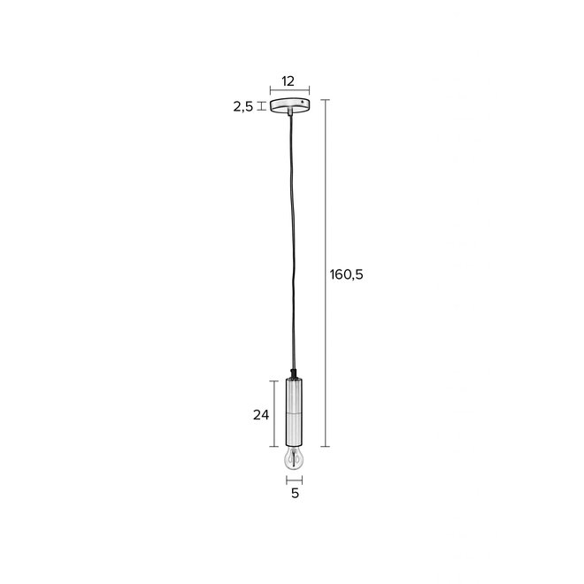 Hanglamp Yuna - Zwart