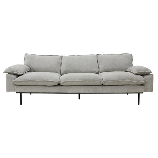 Retro Sofa Corduroy rib Cream 3-zits