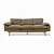 Retro Sofa Corduroy rib Bruin 3-zits