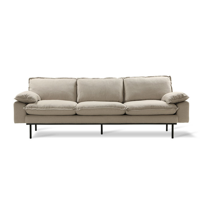 Retro Sofa Cosy Beige 4-zits