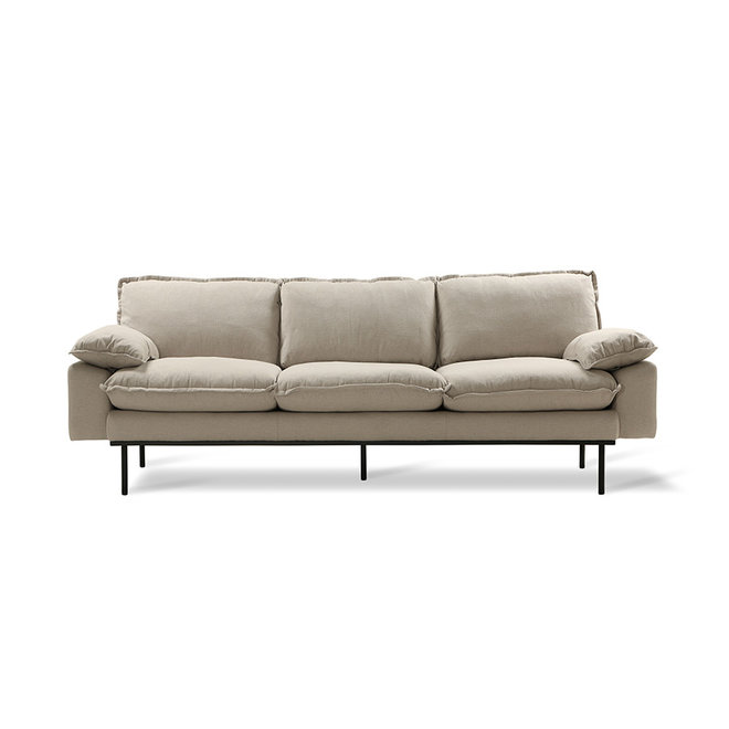 Retro Sofa Cosy Beige 3-zits